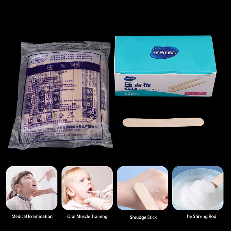 Medical Disposable Tongue Depressor For Oral Examination Children Oral Muscle Training Stick Depilation Spatula Wax Sticks