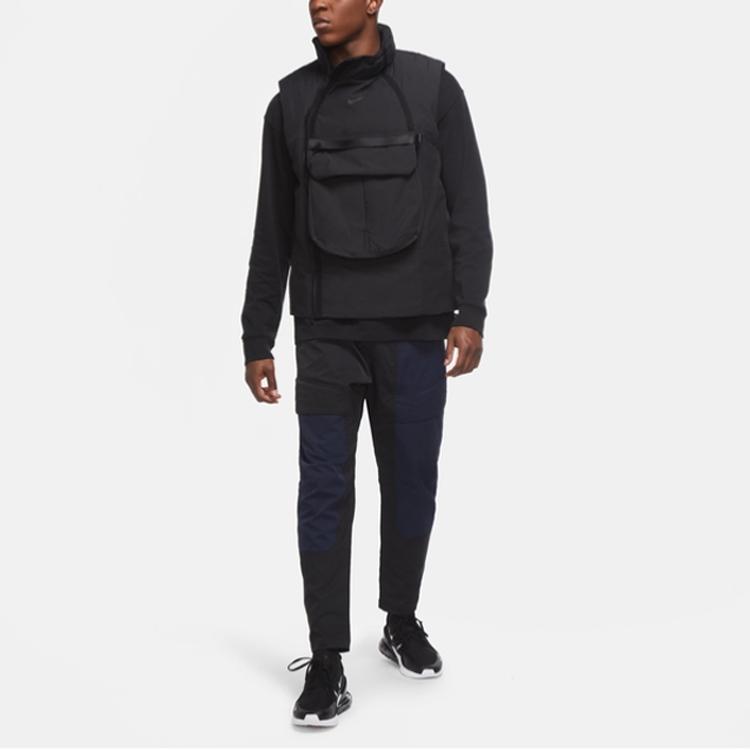 Nike Sportswear Tech Pack Synthetic-Fill Detachable Pocket Short Vest Men Outerwear Black CU3767-010