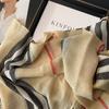 Wool Scarf Women'S Spring And Autumn British Versatile Plaid Silk Scarf Thin Long Scarf Warm Large Shawl