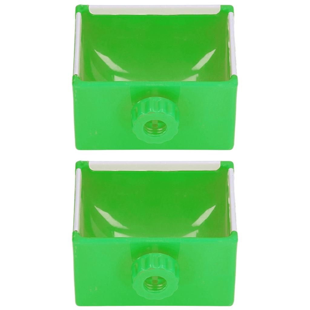 2 Τμχ Μπολ Σίτισης Κατοικιδίου Εύκολο να Βρεθεί Καθαρό Πλαστικό Υλικό Αποτρέπει το Δάγκωμα Τάπας Σίτισης Κατοικιδίου για Κλουβί Κατοικιδίου Χρήση Φαγητού Πράσινο