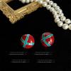 Mid-Century Vintage Stud Earrings: Trendy Literary Style in Light Luxury Fashion