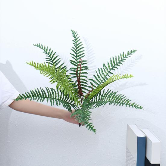 Artificial Plant 12 Heads Realistic Looking No Watering Required Clear Texture Easy Maintenance Decorative Plastic Simulation Green Grass Artificial