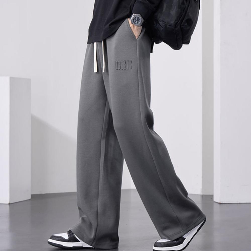 Herren Gerade Jogginghose Weiter Bein Baumwolle Trainingshose Kordelzug Buchstabe Sport Baggy Hose Lässige Lange Hosen Große Größe 8XL
