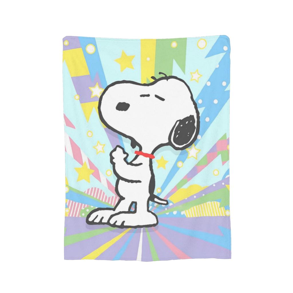 Snoopys Cartoon Dog Flannel Blankets Creative Throw Blankets for Sofa Bedding Lounge 200x150cm Rug Piece,