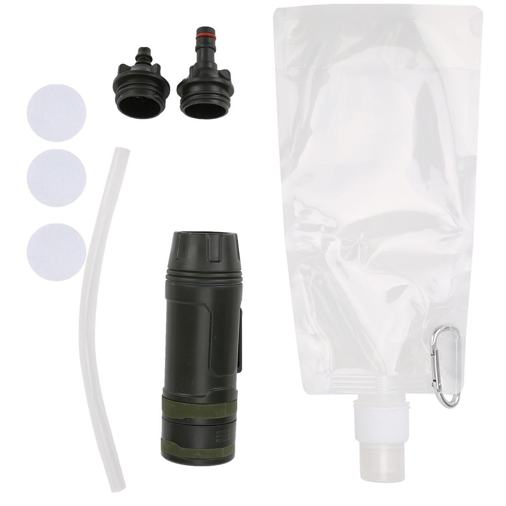 Outdoor Wasserfilter-Strohhalm mit Beutel-Kit Mini-Wasserreiniger für Notfall-Überlebensausrüstung