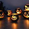 Halloween Candle Holders Tealight Votive Candle Holders with Grimaces,Pumpkin Lanterns Decorative Halloween Centerpieces