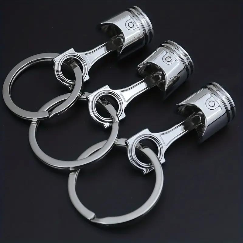 1 piece creative engine piston keychain car keychain pendant simple motorcycle piston pendant creative personality