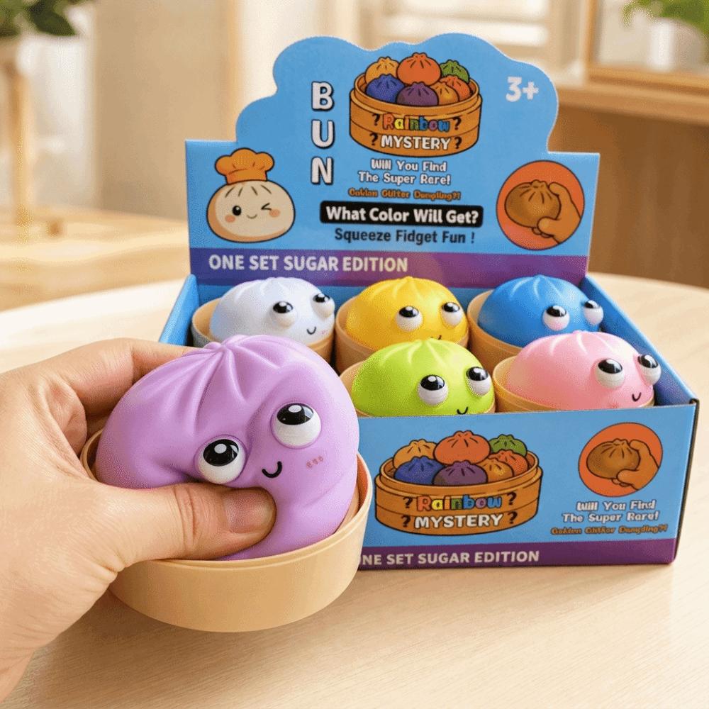 Big-eyed Cutie Steamed Stuffed Bun Squeeze Pinch Le Stress Relief Sensory Ball Home Decoration