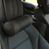 Memory Foam Auto-Nackenkissen/Echtes Leder Auto Cervical Round Roll Bürostuhl Bolster Kopfstütze unterstützt Kissenpolster