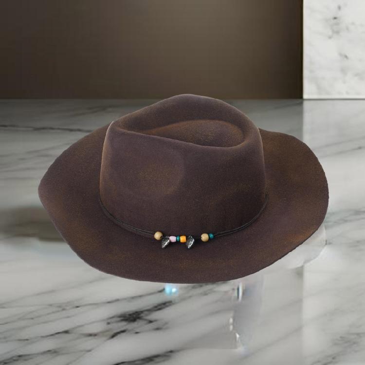 Elegant Homburg Top Hat Cowboy Costume for Outdoor Gatherings Activity