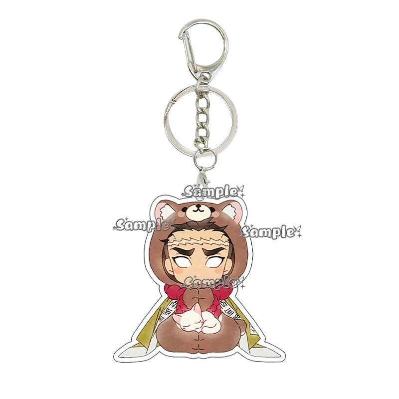 Cartoon Acrylic Nezuko Agatsuma Zenitsu Tomioka Giyuu Peripheral Keychain Pendant Decoration Fans Cute Accessory Ornaments Gifts