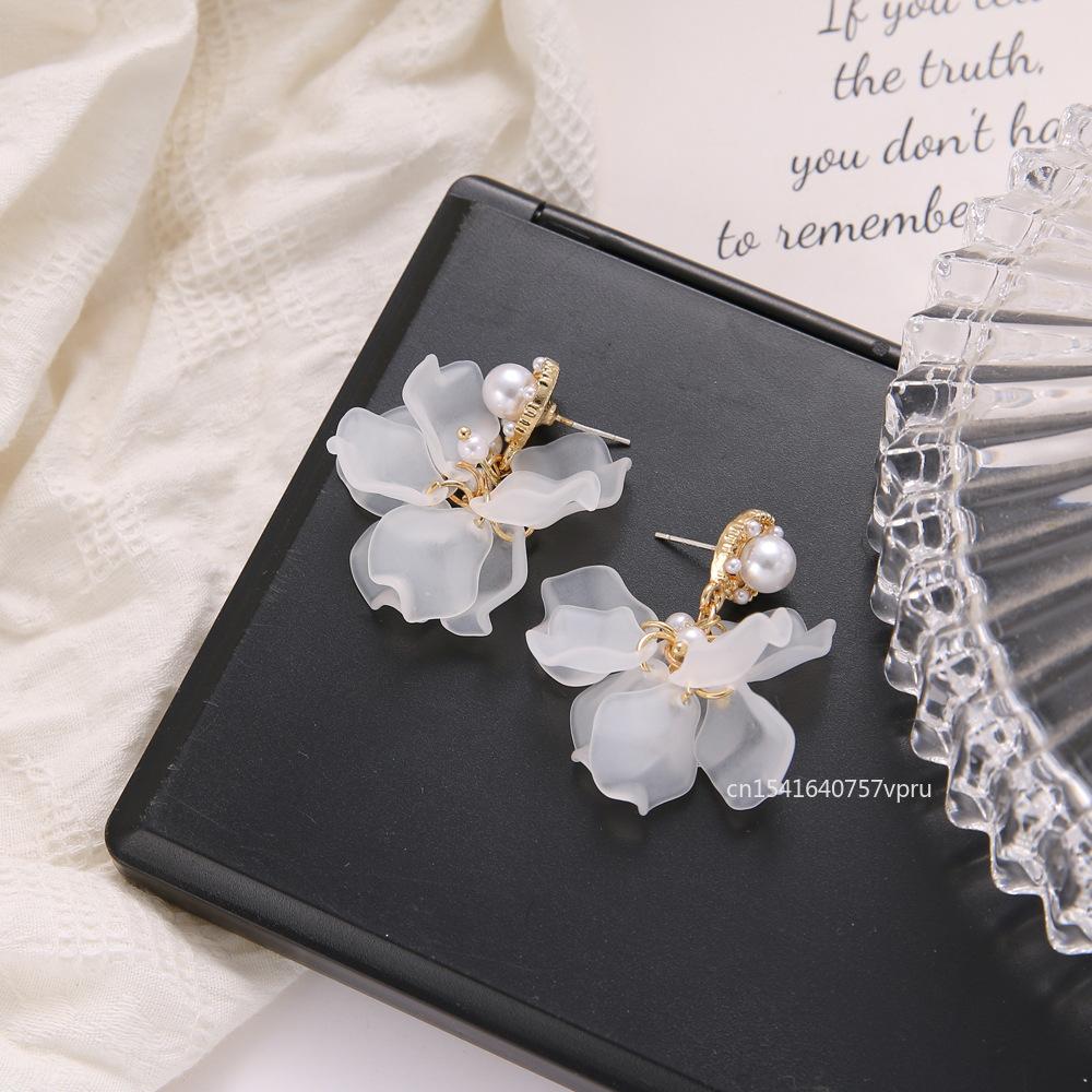Bohemia Flower Earrings Women Fashion Long Hanging Earrings Crystal Female Wedding Earings Party Jewelry
