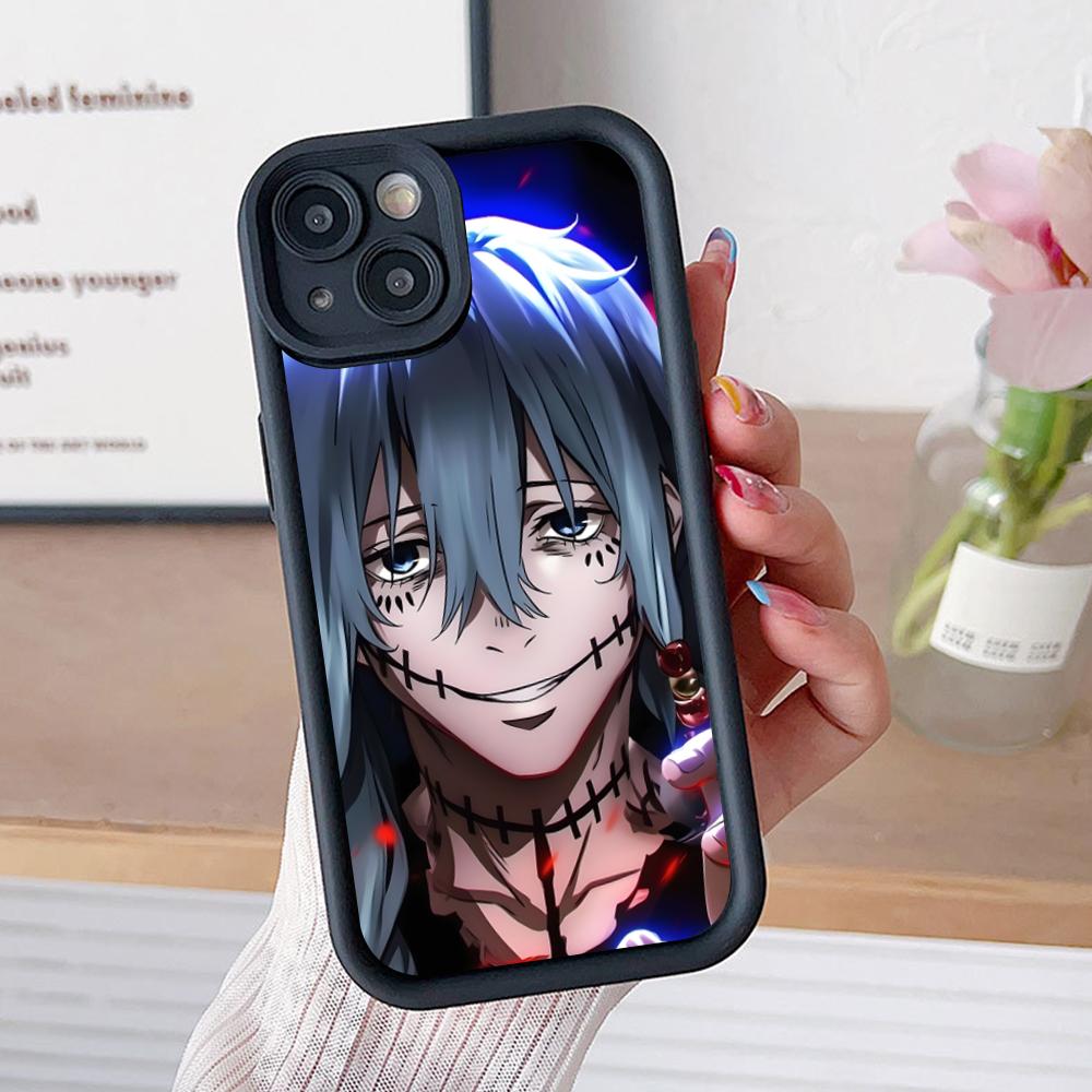 JJK Mahito Phone Case for iPhone 17 16 15 14 13 12 11 Air Pro Max Plus Black Soft TPU Shockproof Cover
