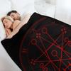 Sigil of Astaroth Throw Blanket Sofas wednesday halloween Flannel Blankets