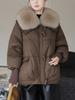 New Winter Warm Goose Down Jackets Natural Collar Puffer Jackets Women Thick Female Streetwear Coats