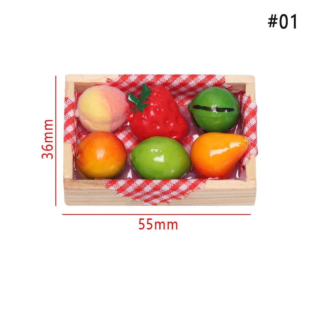 1set Miniature Dollhouse Accessories Simulation Drinks Fruilt Mini Food Toys Mini Wine Bottles Model Set with Box Kitchen Decor