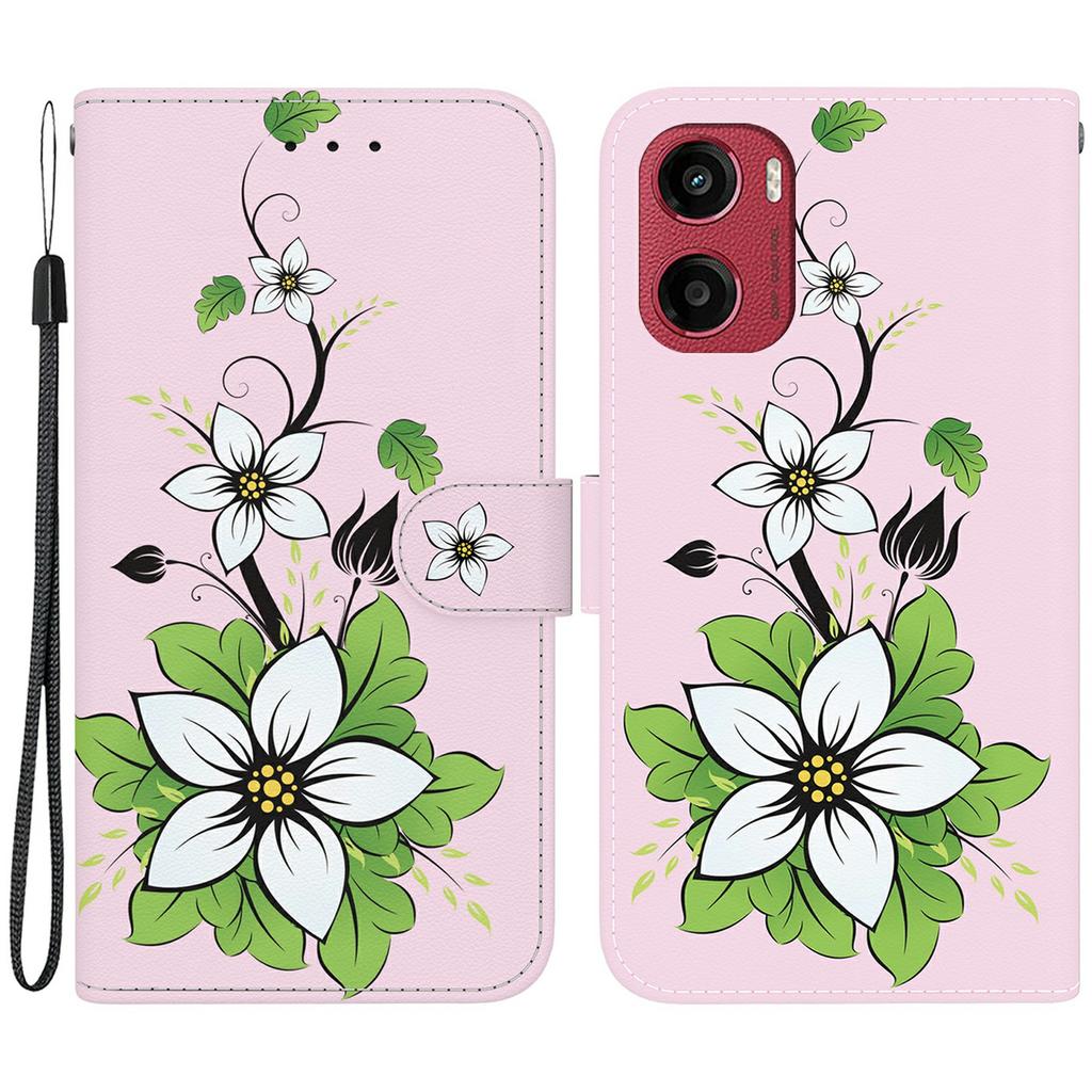 For Motorola Moto G05 4G/E15 4G Wallet Phone Case Anti-Drop Leather Flip Cover Pattern Printing