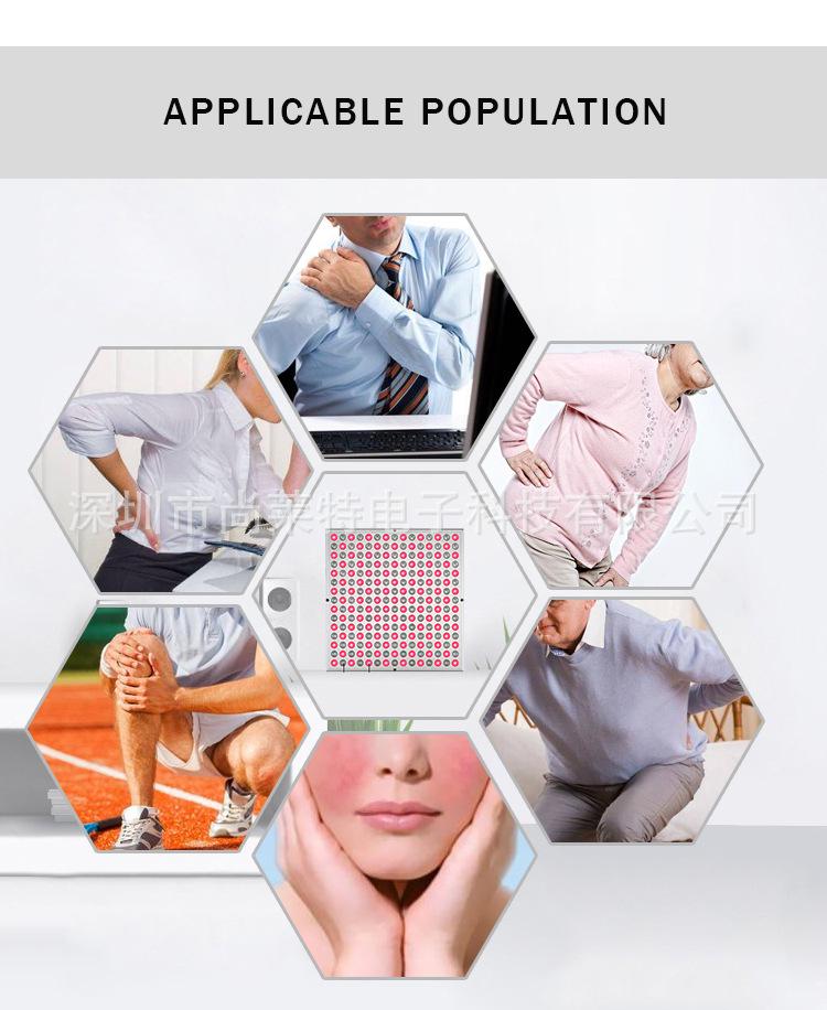 Tragbare Infrarot-LED 660+850nm Rotlichttherapielampe für Physiotherapie und Schönheit