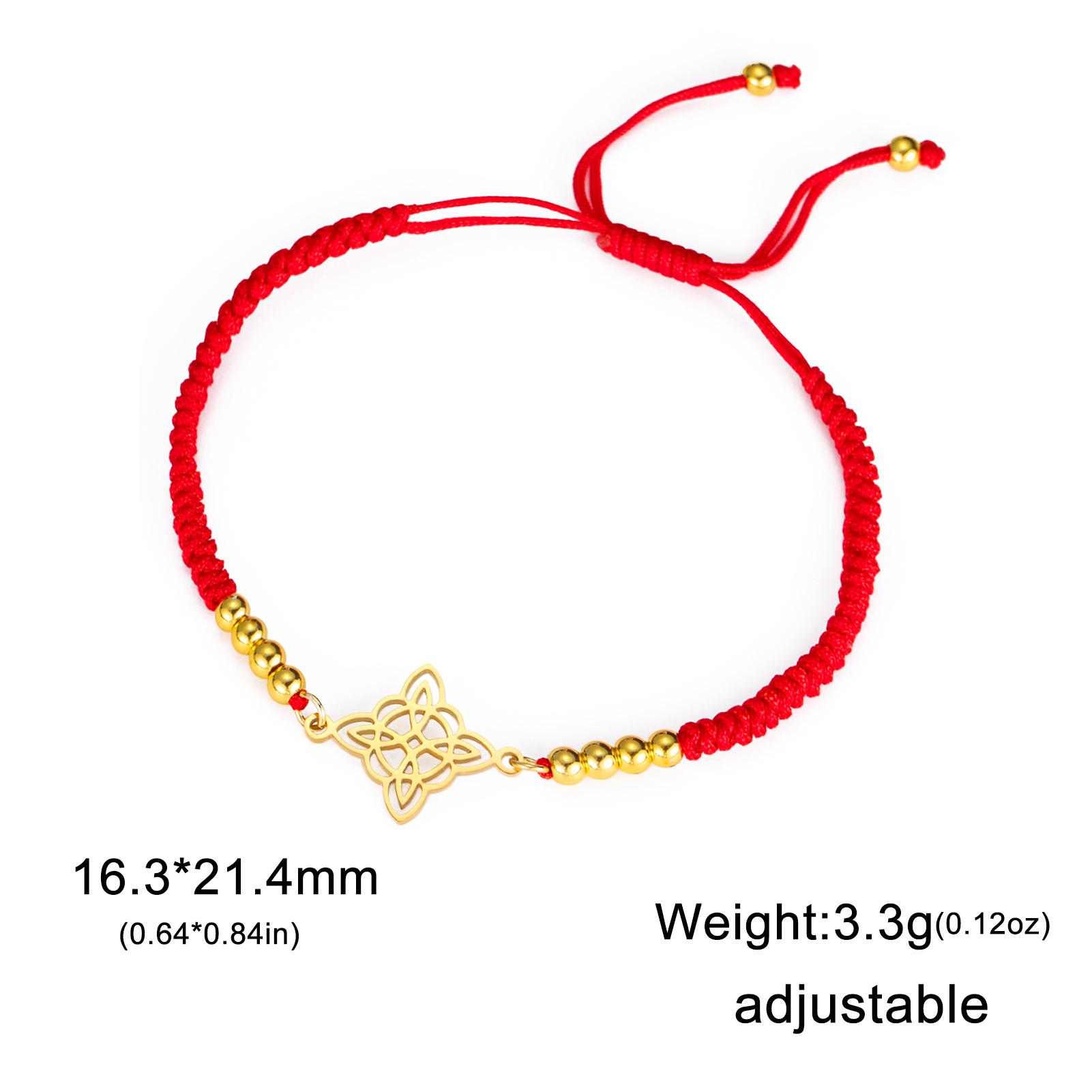 

Irish Witch Knot Bracelet for Women Men Celtics Knot Woven Rope Jewelry Stainless Steel Amulet Talisman Birthday Gift adjustable