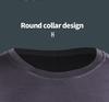 Men's Slim-fit Warm Mesh Base Layer Shirt - Round Neck, Breathable, Sweat-wicking, Thin Top for Autumn/Winter