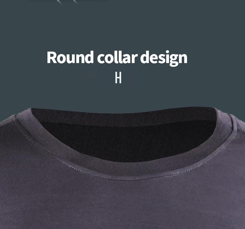 Men's Slim-fit Warm Mesh Base Layer Shirt - Round Neck, Breathable, Sweat-wicking, Thin Top for Autumn/Winter
