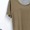 Women T-shirt Round Neck Short Sleeve Patch Pocket Tee Shirt Solid Color Loose Fit Thin Pullover Tops Daily Wear