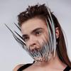 European and American personality spiky exaggerated dark department mask Gothic punk hoedown mask men's women's mask mesh mask