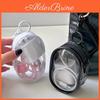 New Black Round Transparent Pvc Cosmetic Bags Jewelry Organizer Portable Data Cable Earphone Coin Charger Storage Pouches