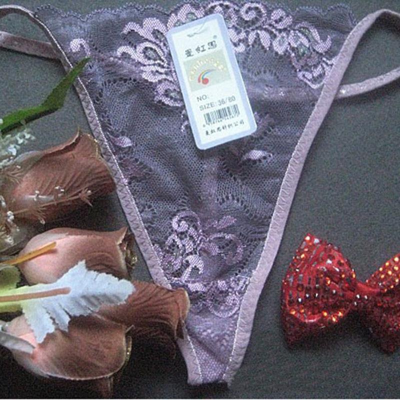 Sexy panties women's transparent transparent thong, sexy perspective T-shaped pants, individually packaged D