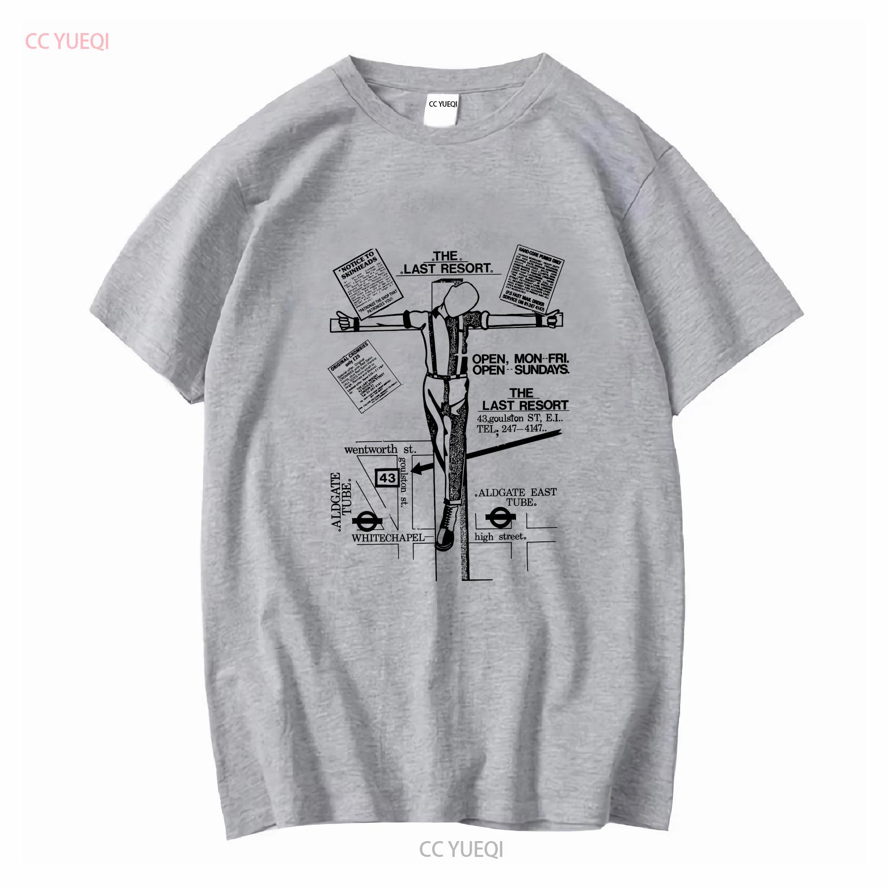 

THE LAST RESORT T SHIRT skinhead mailorder oi music shop classic vintage design long or short sleeves vintage Washed Slightly L