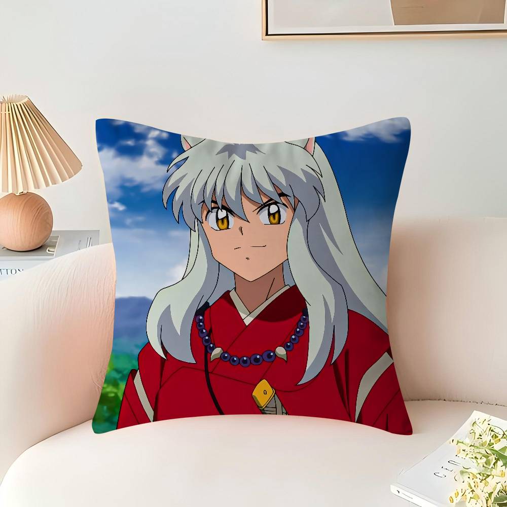 Anime Inuyasha Cushion Cover Car Throw Pillow Case For Sofa Car Christmas Gift 40x40cm 45x45cm