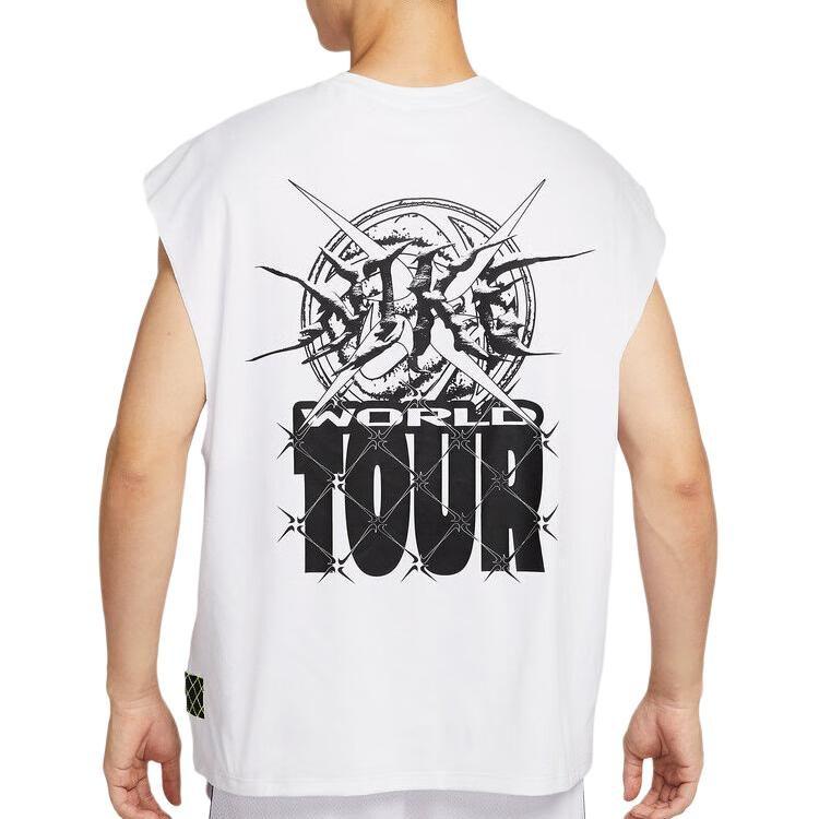 Nike Canottiere Uomo Bianco Girocollo Moderato Altro HV1889-100