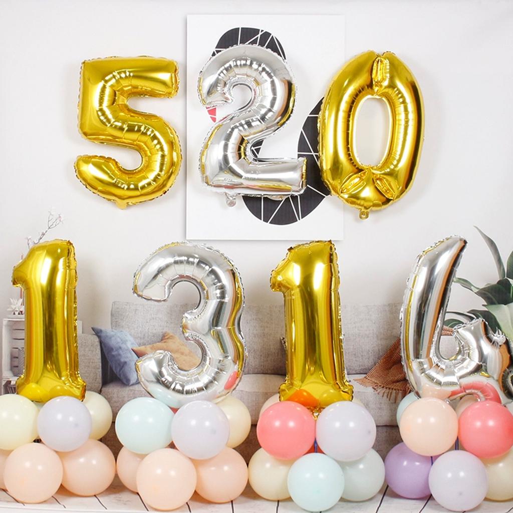 1 stücke Set 16 Zoll Gold Aluminium Folie Mylar Ballon Für Geburtstag Party Helle Luftballons Folie Party Ballon Folie Ballon