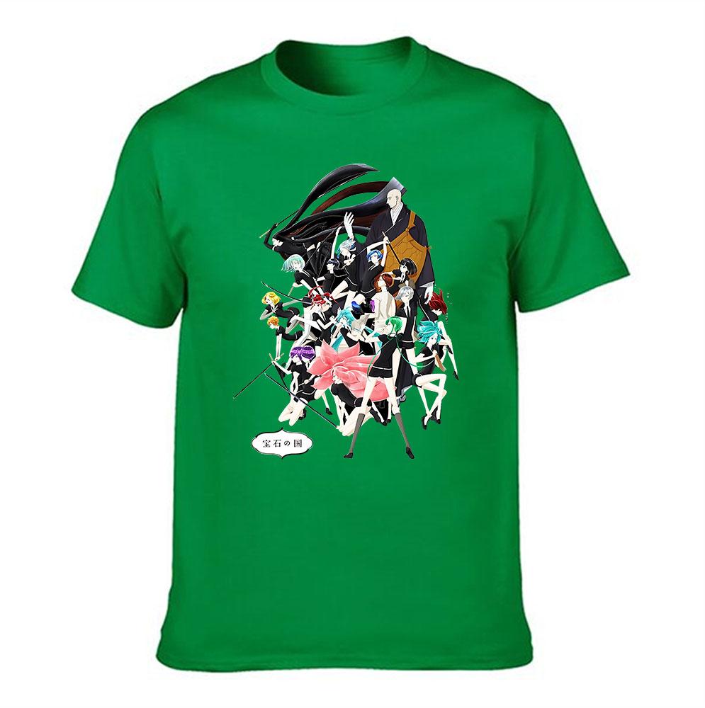 Unisexs Pure Cotton Tshirt Houseki No Kuni Anime Characters Print Casual Short Sleeve Tee For Anime Fans