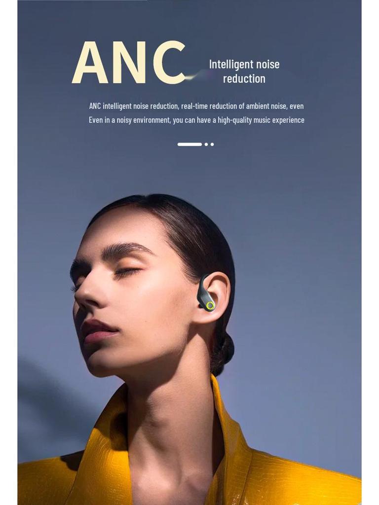 YW02 Wireless Sports Ear-hook Bluetooth Earphones with ENC and Long Battery Life