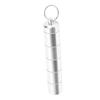6 Fächer Mini-Tabletten-Etui Aluminiumlegierung Wasserdicht Tragbare Tablettenbox Spender 25x140mm
