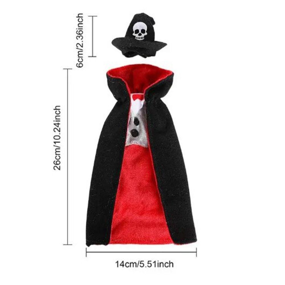 Cloth Art Cloak Wine Bottle Covers Funny Red Wine Bottle Bag  Party Decor
