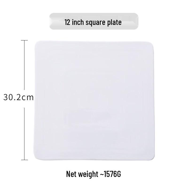 Gold-Rimmed White Ceramic Flat Plate