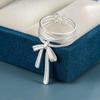 Ballet-Inspired Bow Ribbon Open Ring for Women