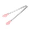 uxcell Mini Food Tongs, 5.5" Globe Shape, Stainless Steel with Silicone Tips, Small Cooking Tongs, Kitchen Food Tongs, Serving Tongs for Cooking, Gril