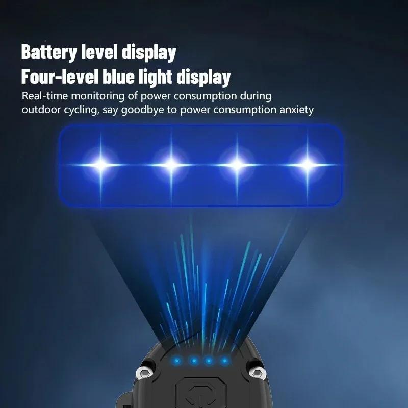 Bright Bike Headlight - USB-C Rechargeable 2000LM LED, IPX5 Waterproof Cycling Light for Road/MTB Night Riding (5 Light Modes)