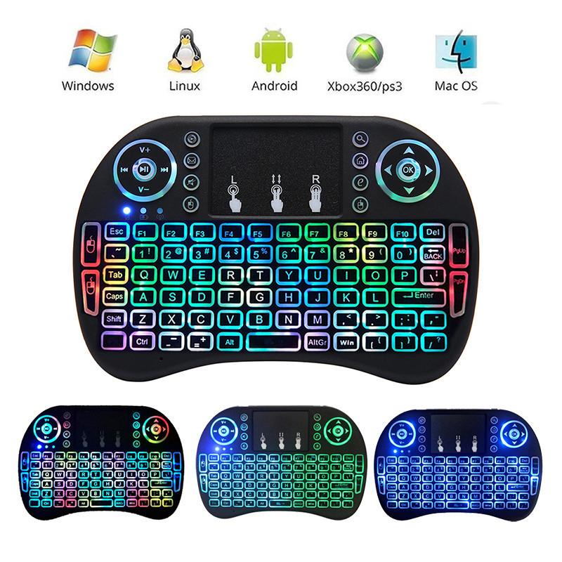 2.4G Air Mouse With Touchpad Keyboard I8 Arabic French Mini Wireless Keyboard For Pc