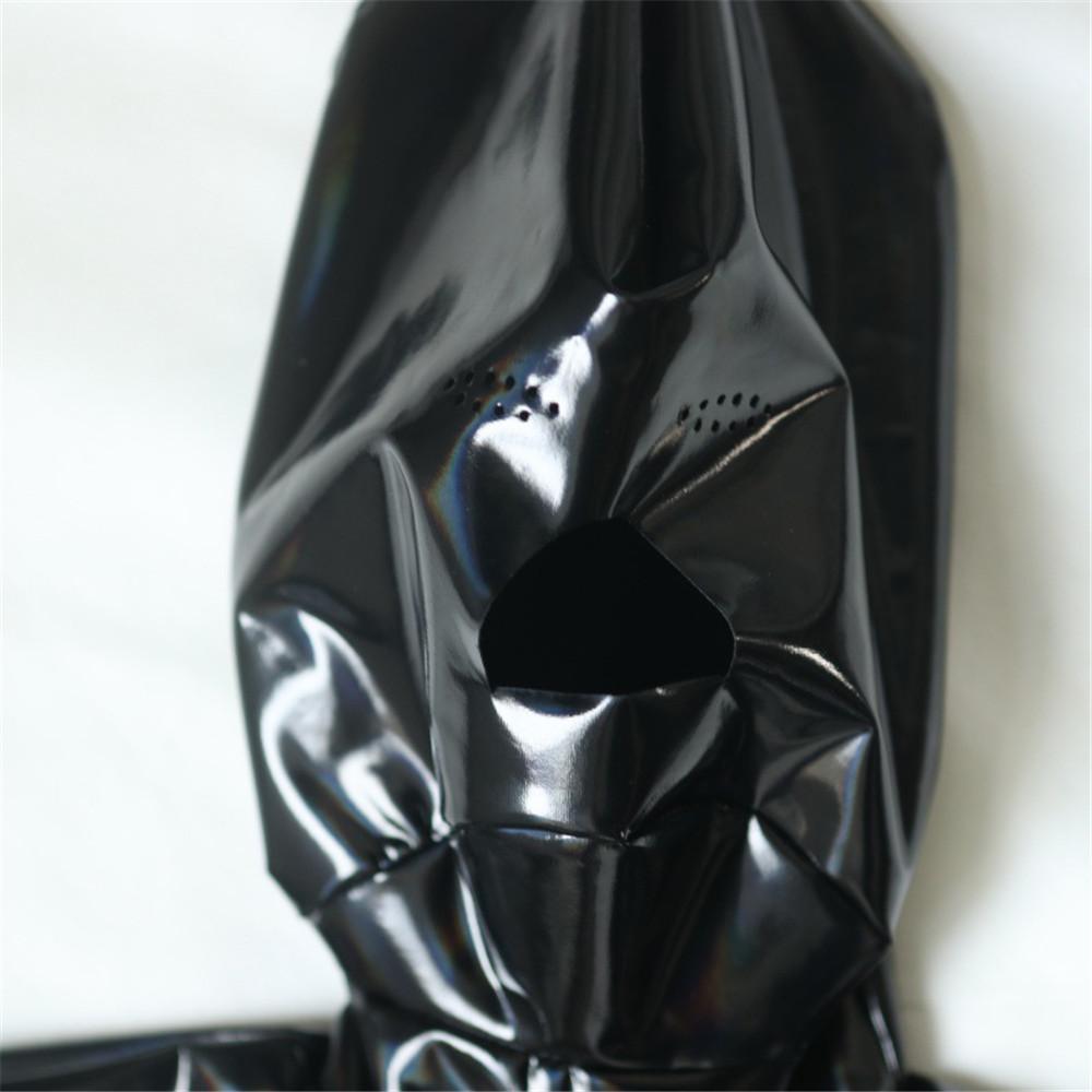 Sexy Men Oil Glossy Shiny Full Cover Bodysuit Pu Latex U Convex Pouch Jumpsuit Faux Leather Tights Gay Wear Maid Leotard