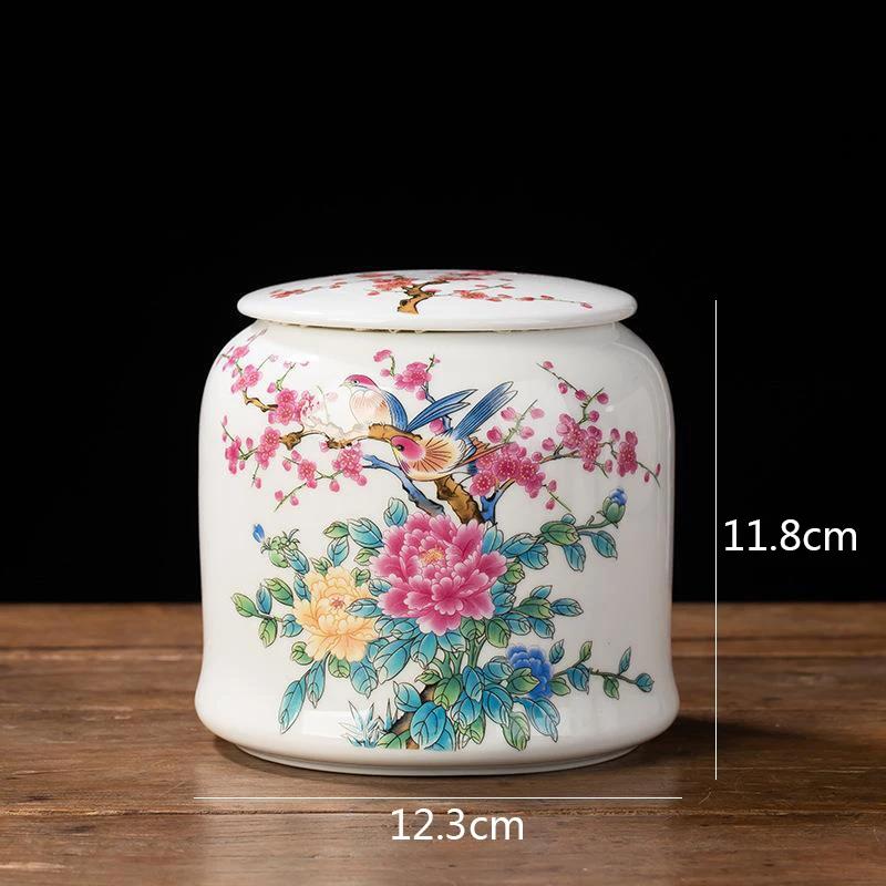 Blue and White Porcelain Tea Canister Ceramic Tea Organizer Box Storage Jars Desk Decoration Tea Jar Coffee Container Teas Caddy