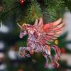 2D Acrylic Horse Pendant Car Rearview Mirror Charm New Year Hanging Home Decoration Zodiac Horse Christmas Tree Ornament