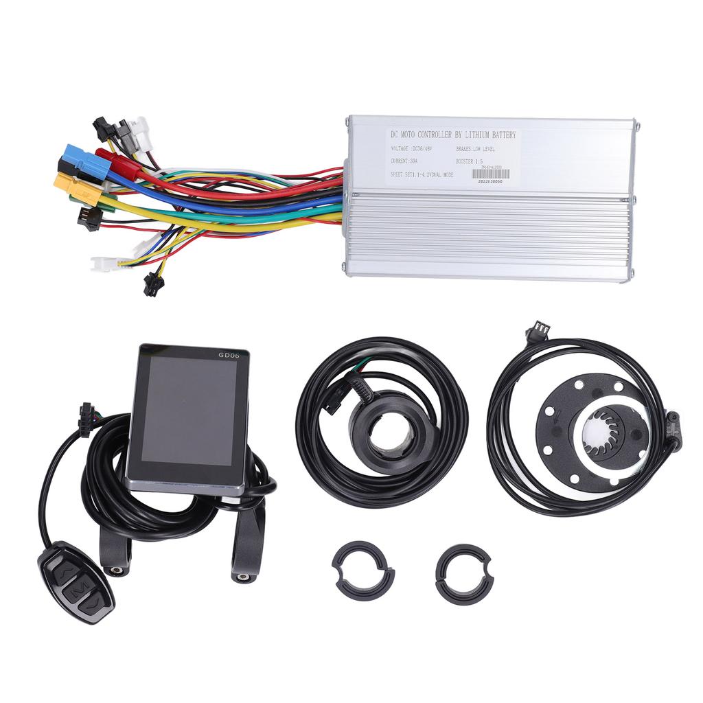 30A Motor Controller Kit GD06 Configuration Thumb Throttle Electric Bike Conversion Kit for 1000W Motors