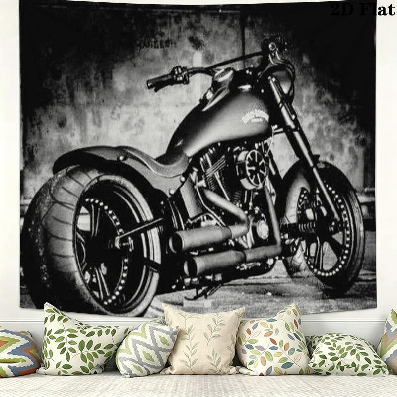 Motor cycles Wall Tapestry Aesthetic Wall Hanging Printed Fabric Blanket Decorative Tapestries for Bedroom Living Room Home Decor