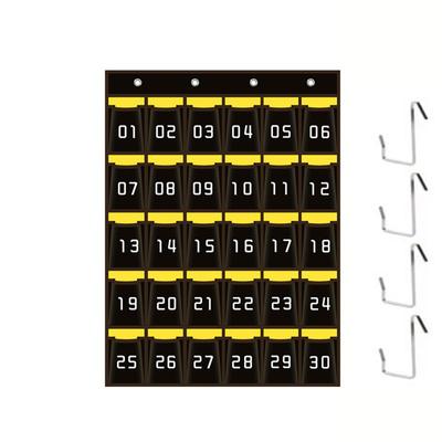 Non-Woven Fabric Numbered Pockets Wall Mount with Hooks Cell Phone Hanging Organizer Better Load-Bearing Phone Wall Pouch