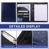 A4 Clipboard Folder with Notepad Business Document Manager Clip Large Capacity Document File Bag for Business Meeting & Travel