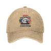 USA Th Commemorative Baseball Cap Retro Distressed Washed  Sun Cap Unisex Women Outdoor Workouts Adjustable Fit Hats Cap